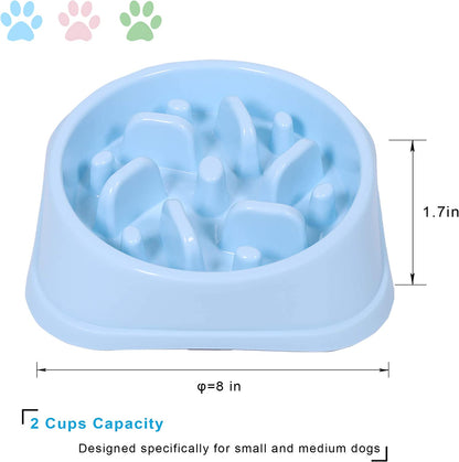 Slow Feeder Bowls Anti-Slip Puzzle Interactive Bloat Stop Bowl Anti-Choking Dog Bowl for Small and Medium Dogs (15-50 Lbs).