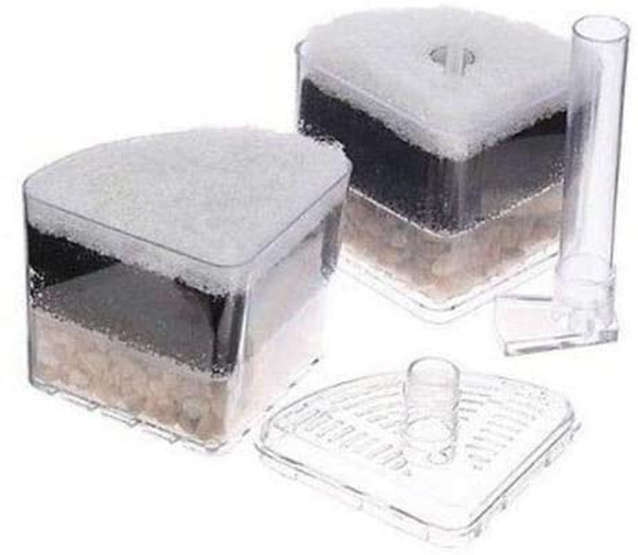 Corner Filter up to 40 Gal Ea. Air Driven Bio Sponge Ceramic for Fry Shrimp Fish Tank Aquarium