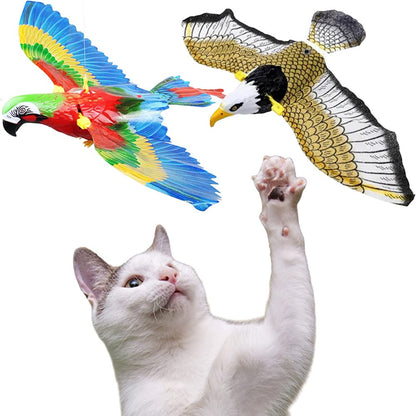 Cat Toys, Interactive Cat Toy Electric Hanging Flying Bird Funny Exercise Stick Catch Rope Kitten Toys