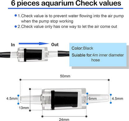 19.86/32.8/101.7 Feet Aquarium Airline Tubing Air Stone for Fish Tank Aquarium Check Value Aquarium Suction Cups Aquarium Air Controller and I T Connector