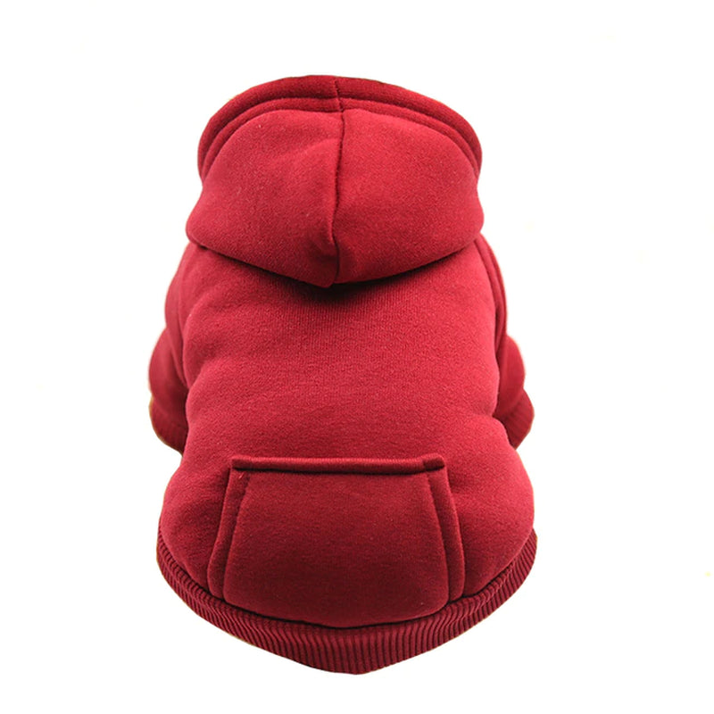 Winter Dog Hoodie Sweatshirts with Pockets Warm Dogs Clothes for Small Dogs Chihuahua Coat Puppy Cat Custume French Bulldog