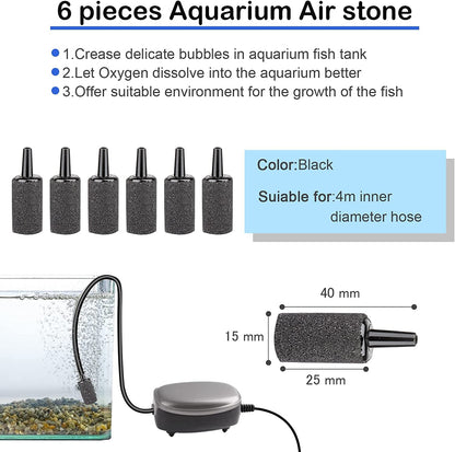 19.86/32.8/101.7 Feet Aquarium Airline Tubing Air Stone for Fish Tank Aquarium Check Value Aquarium Suction Cups Aquarium Air Controller and I T Connector