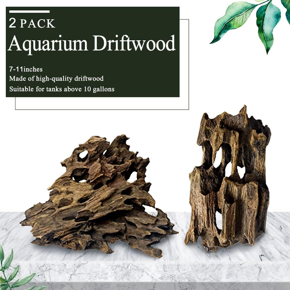 Natural Driftwood for Aquarium Decor Sinkable Reptile Wood Branches Fish Tank Log Habitat Decorations Terrarium Ornament Assorted