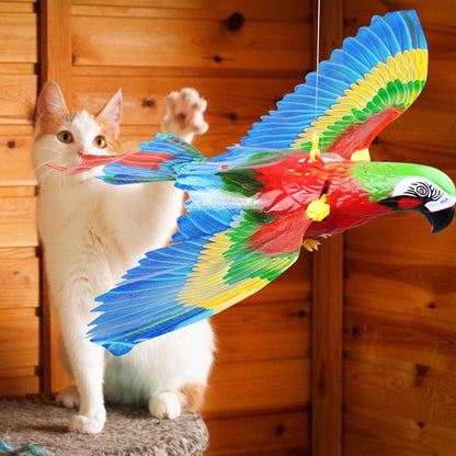 Cat Toys, Interactive Cat Toy Electric Hanging Flying Bird Funny Exercise Stick Catch Rope Kitten Toys